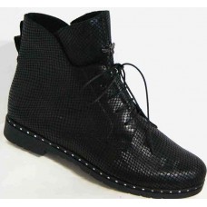 Кожаные ботинки женские весенние 36-43 размеры черные 0038МД